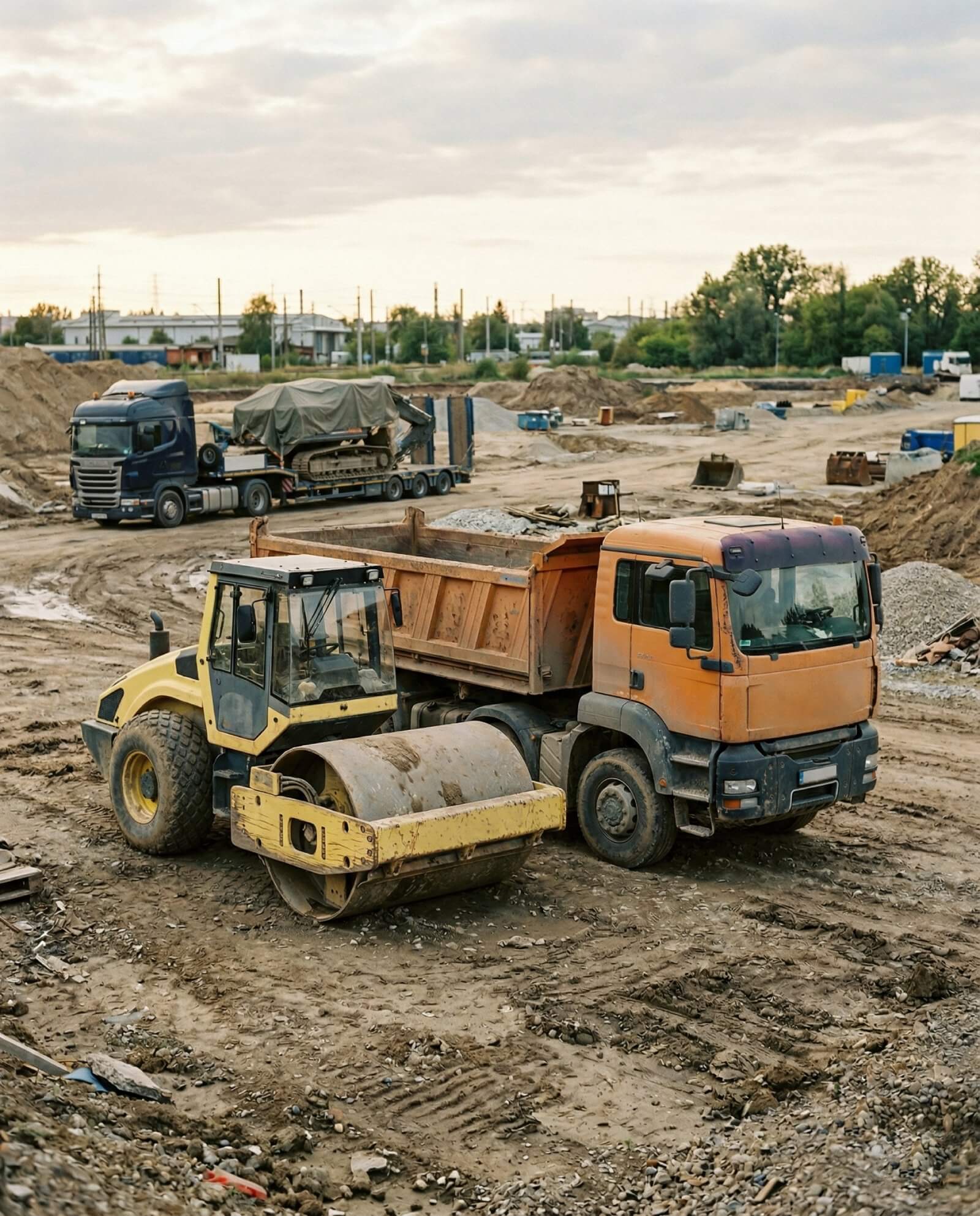 Logistyka i park maszyn — transport i sprzęt budowlany